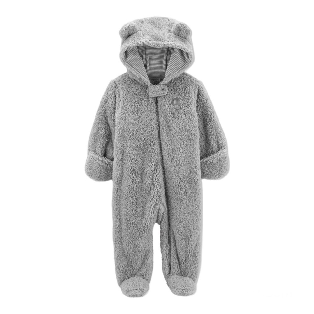 Just One You by Carter’s Gray Sherpa Footed Baby Elephant Snowsuit